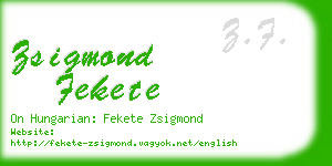zsigmond fekete business card